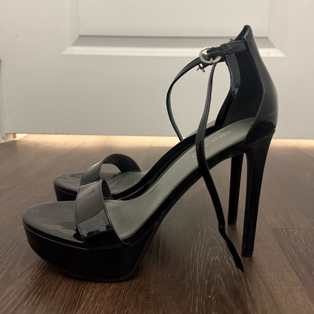Glossy Black Heels